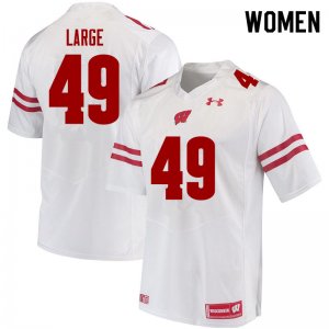 Women's Wisconsin Badgers NCAA #49 Cam Large White Authentic Under Armour Stitched College Football Jersey OM31V06HQ